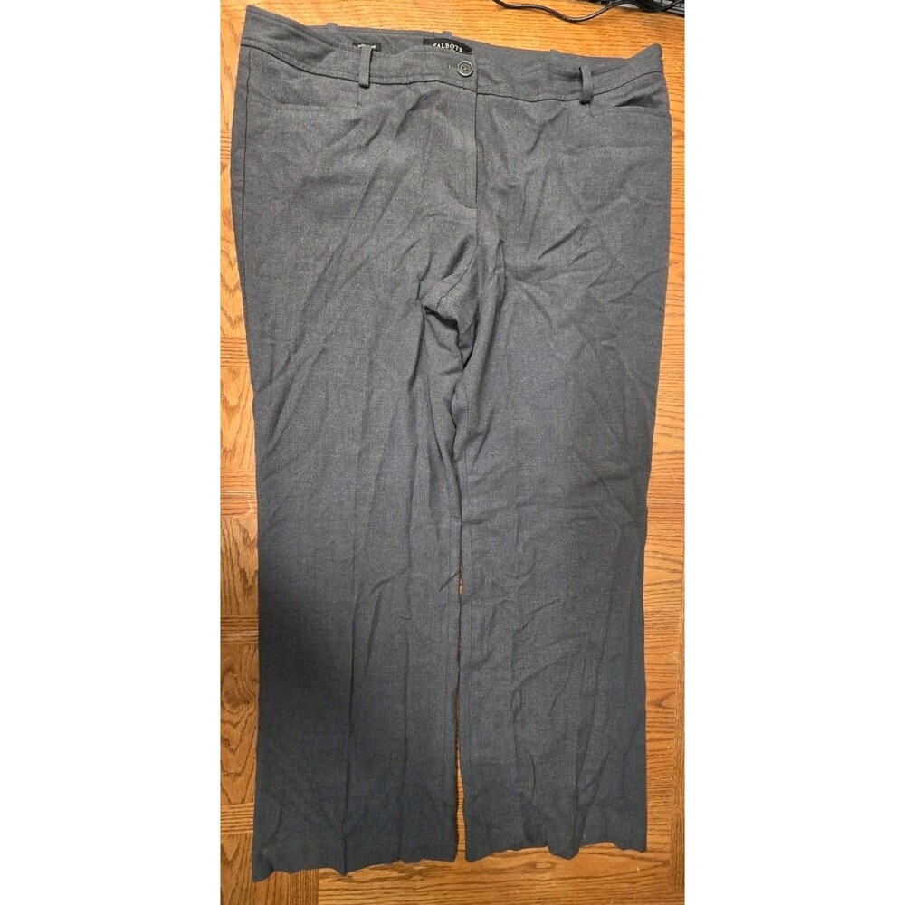 Talbots Signature Gray Wool Dress Pants Size 16, Inseam 30.5"